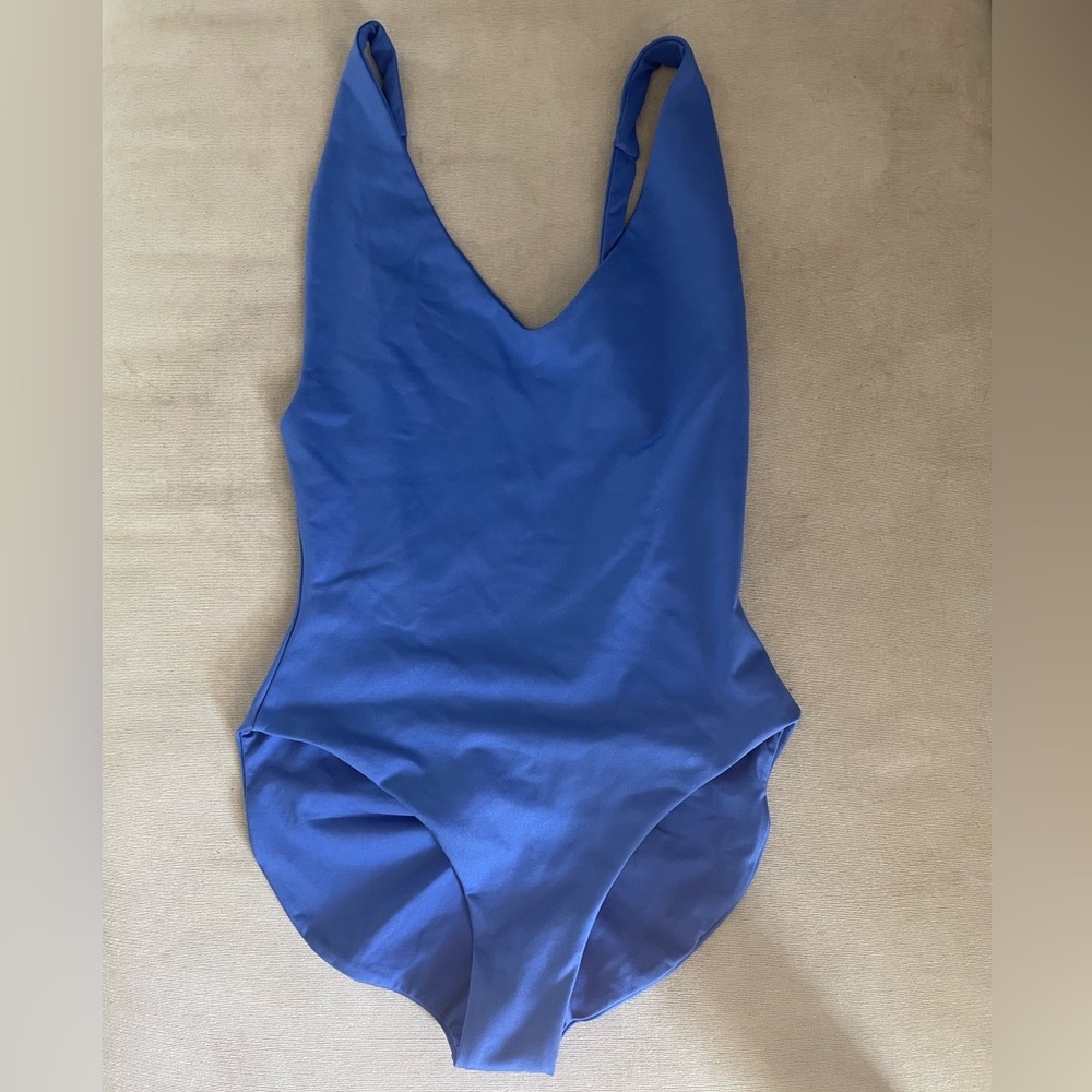 Londre Bodywear Minimalist One Piece Swimsuit- True Blue- Small - Cheeky+Plunge